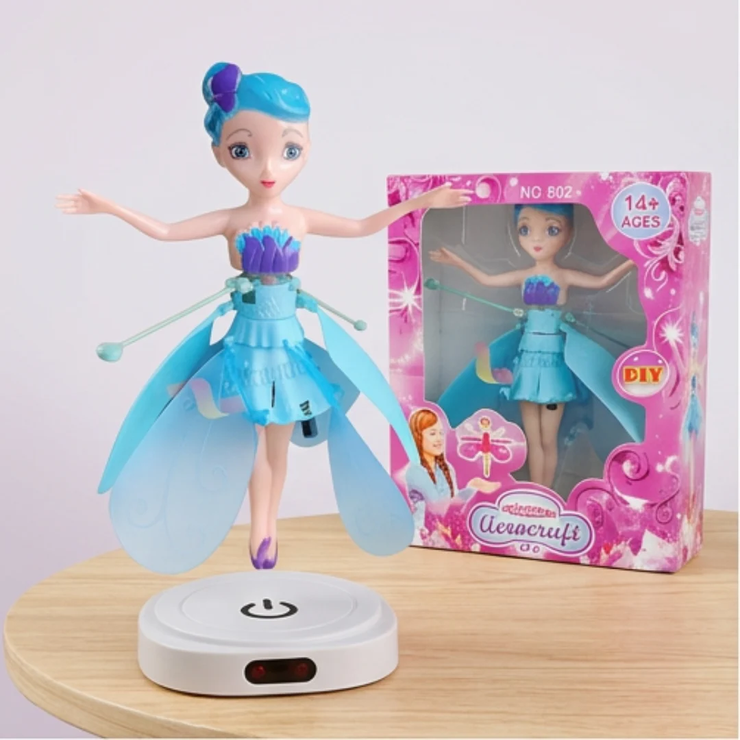 Magical Flying Barbie Doll with Hand Sensor Control, USB Charging & 3D Lights