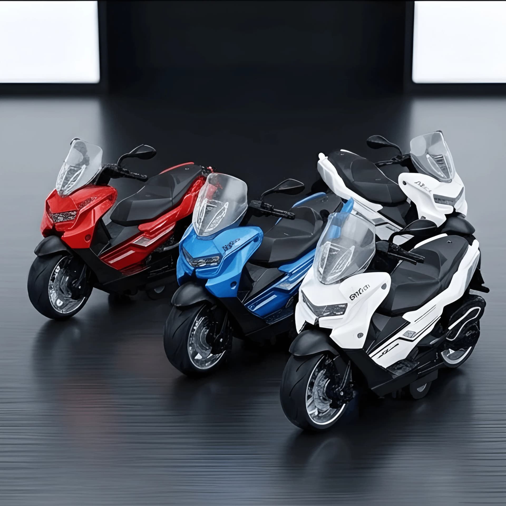 Classic Scooter Die Cast 1:12 Alloy Metal Model Toy