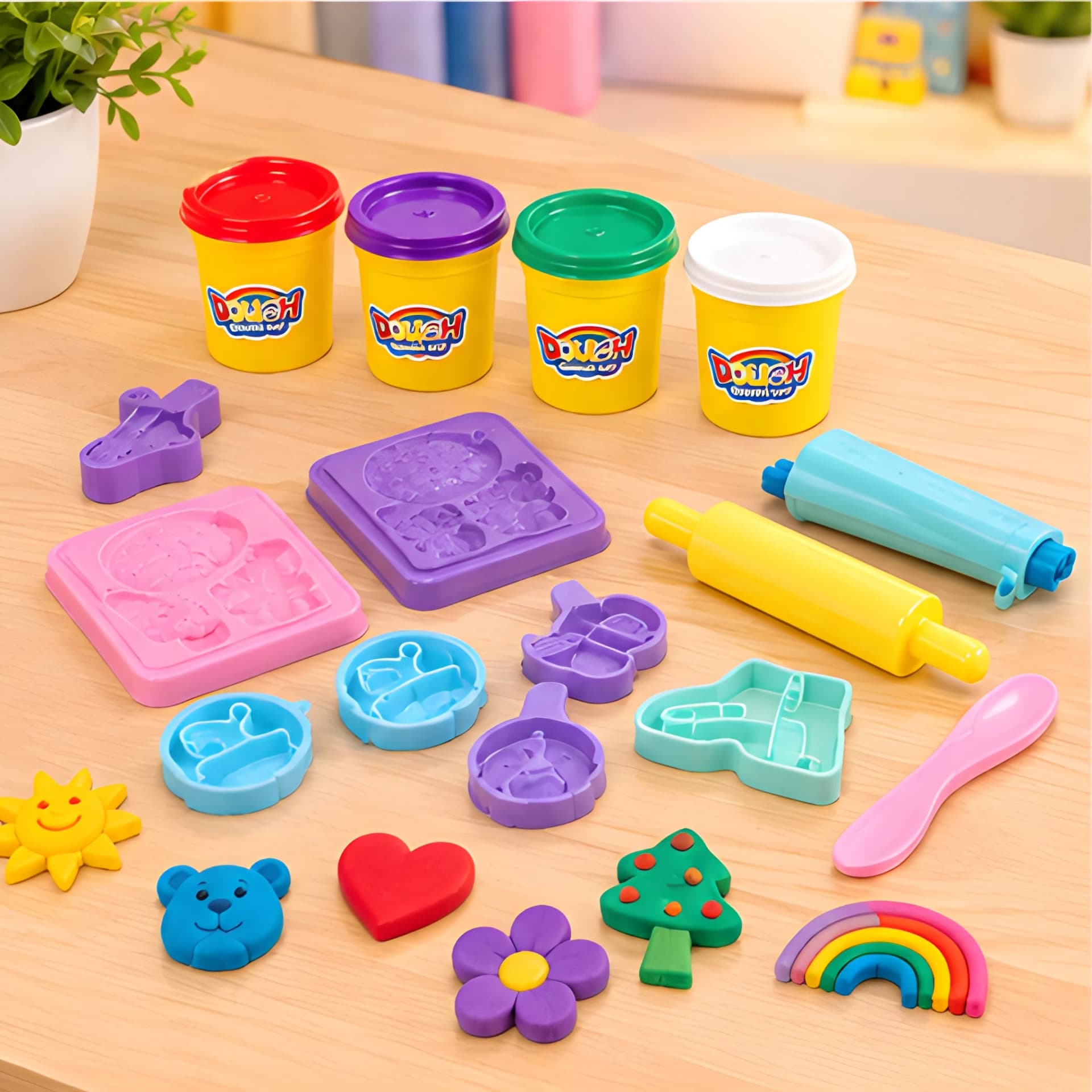 Creative Clay Dough Set for Kids – Moulds, Tools & Colourful Clay