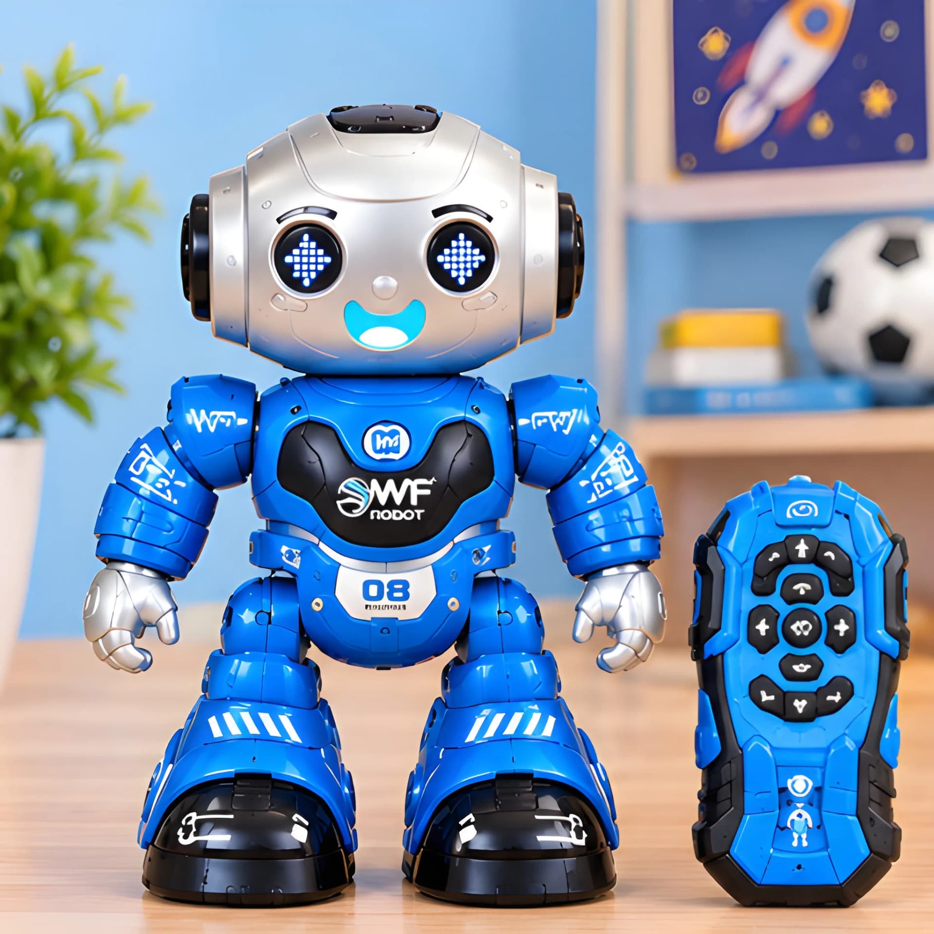Smart Robot Toy – Remote Control Walking Robot with Lights & Music