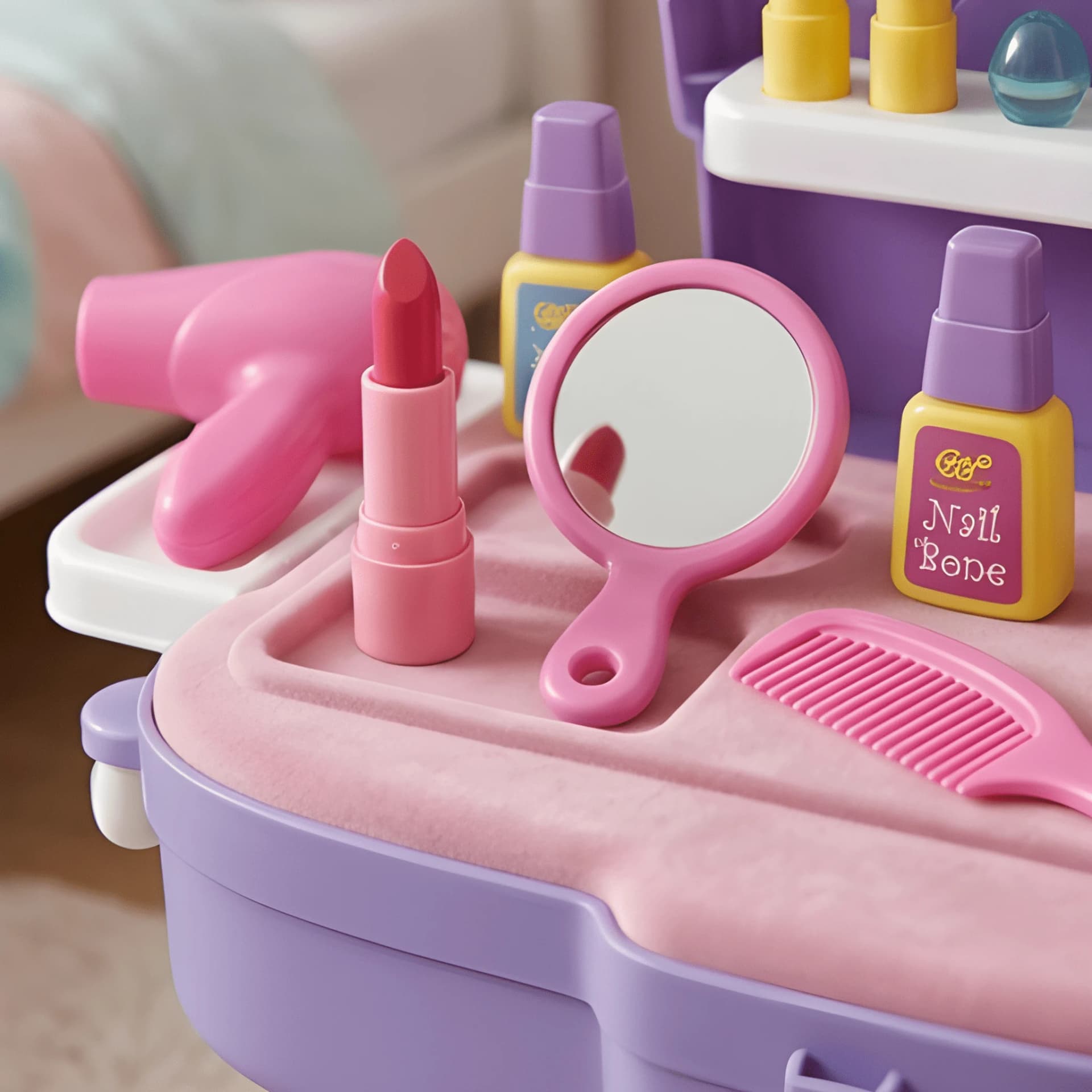 Play Makeup Beauty Set for Girls with School Bag – Pretend Play Toy for Kids – makeup set for kids
