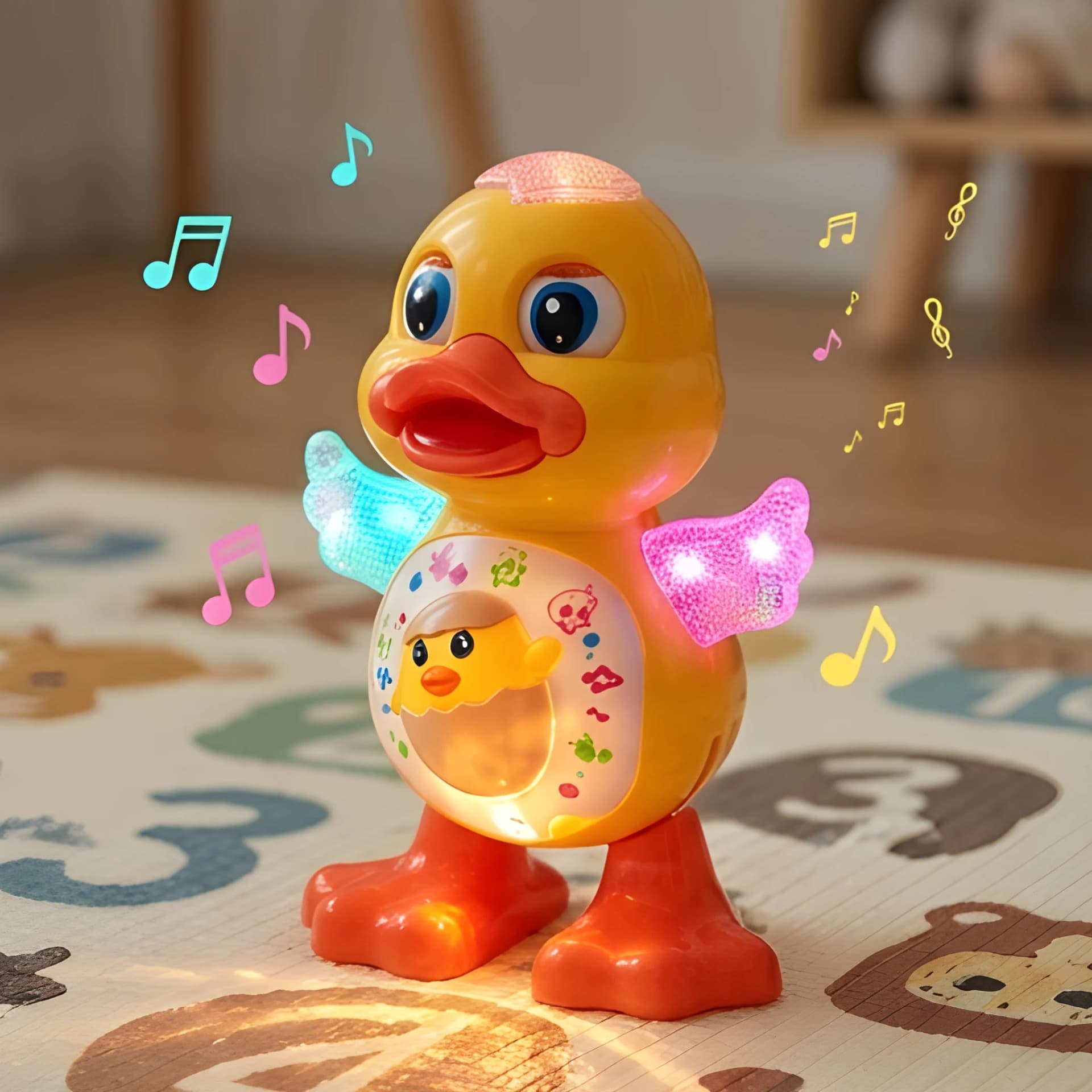 Dancing Duck Toy for Kids with Music, Lights & Moving Wings