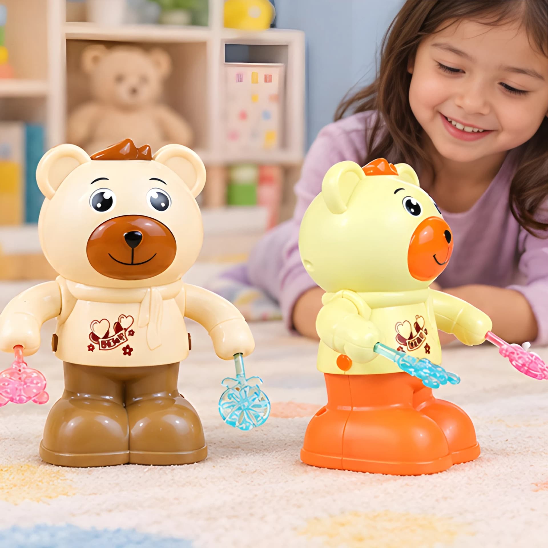 Baby Crawling Toy Lollipop Bear with Moving Arms – bear toy for babies