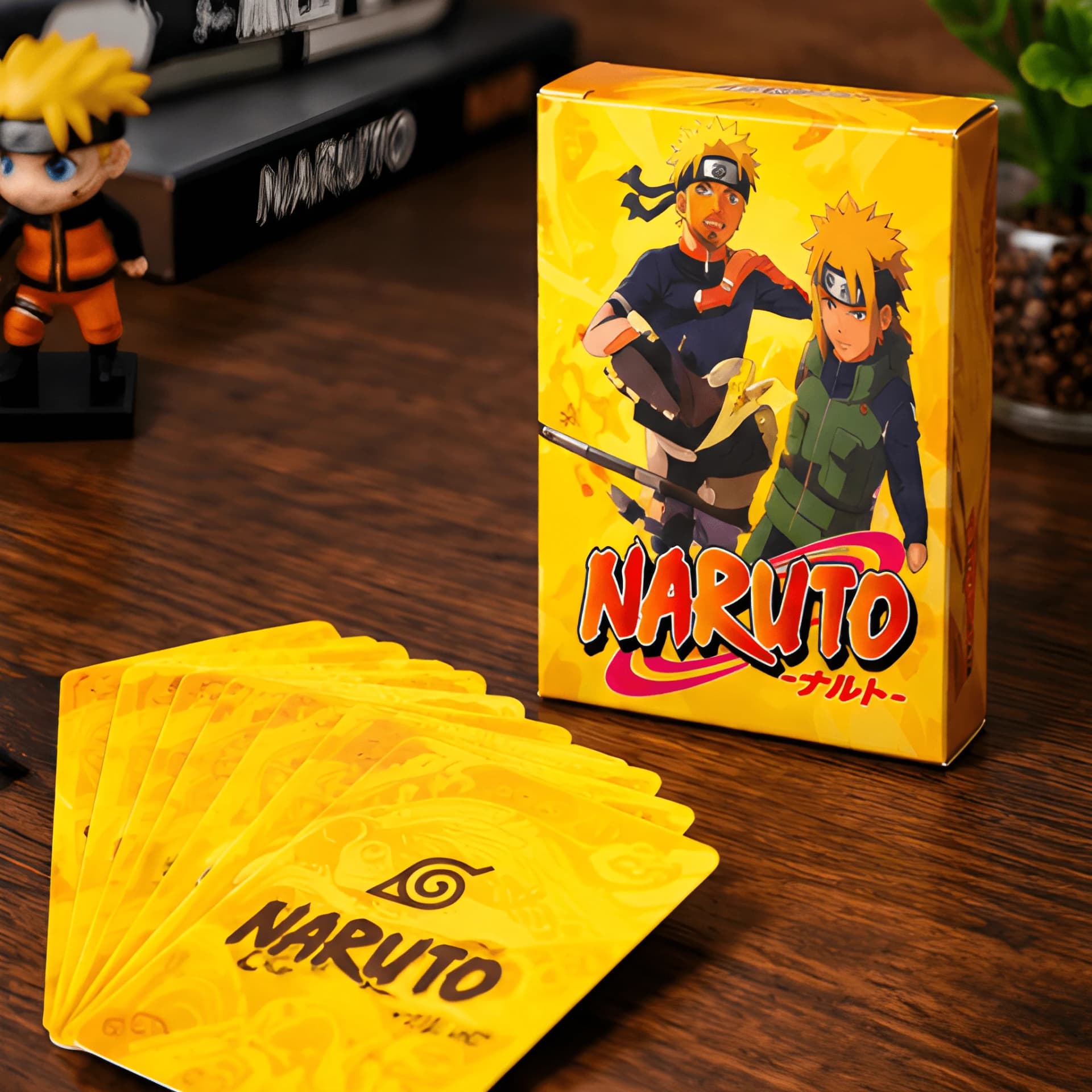 Naruto Golden Anime Playing Cards – 55 PCS – naruto gold card set
