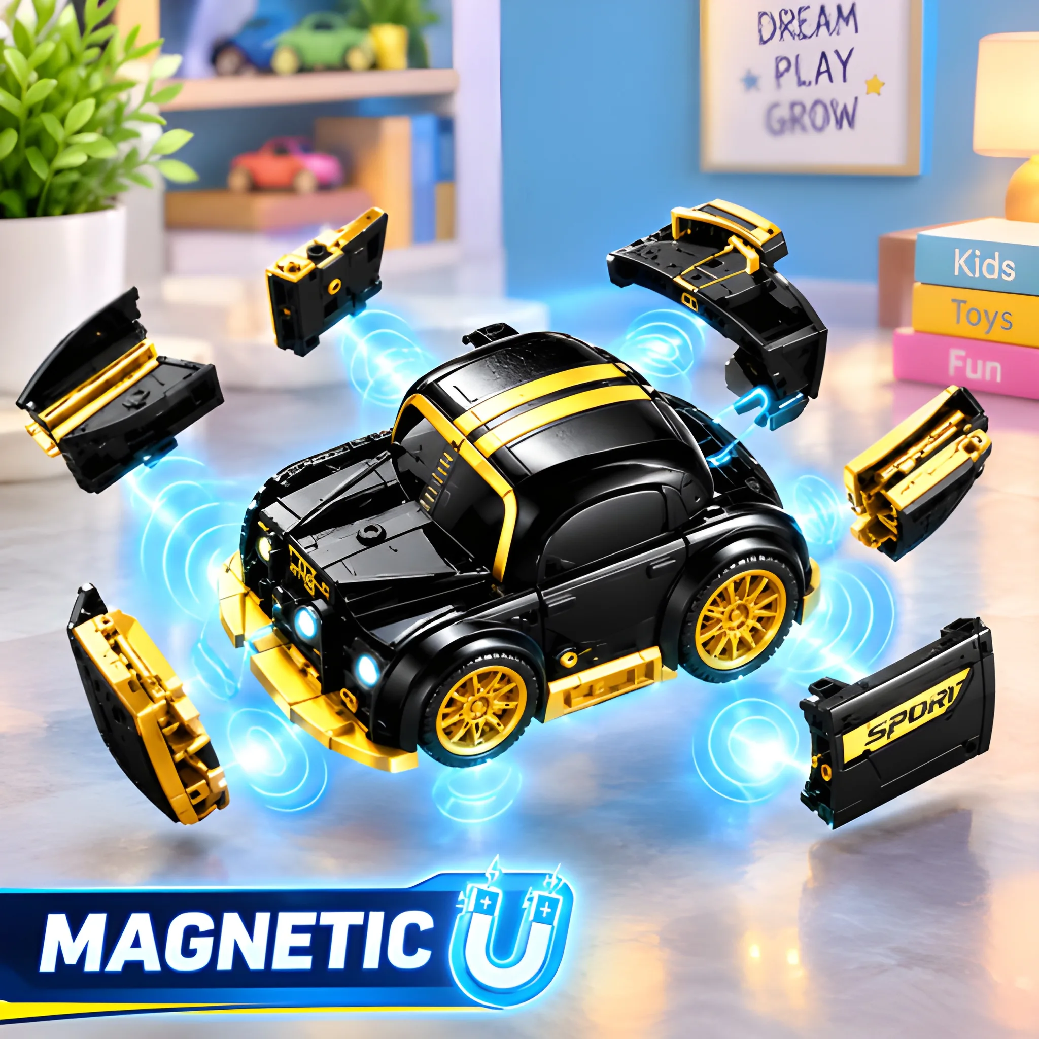 Gold Edition RC Car with Magnetic Deformation – magnetic rc car