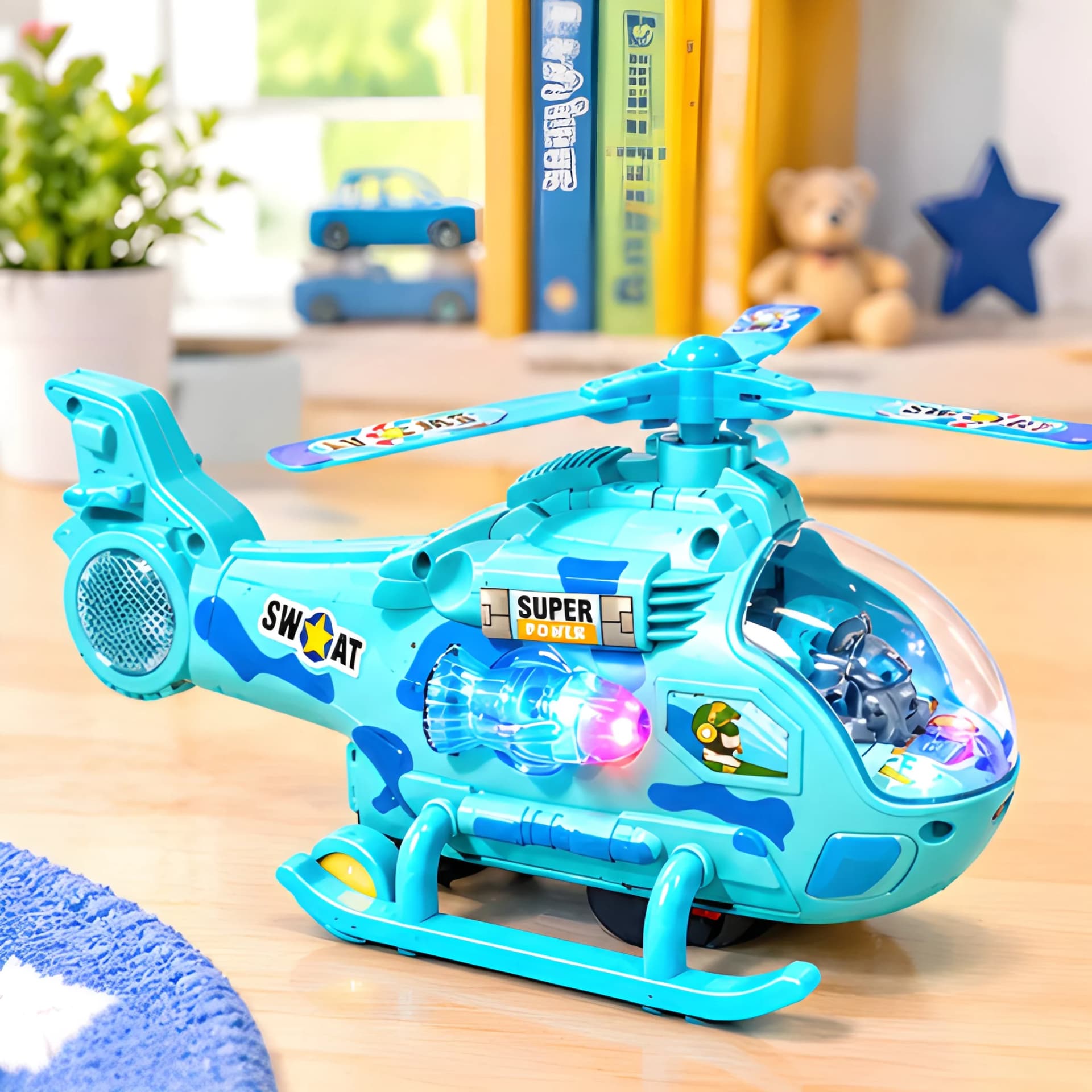 Battery Operated Helicopter Toy for Boys & Girls – view 3