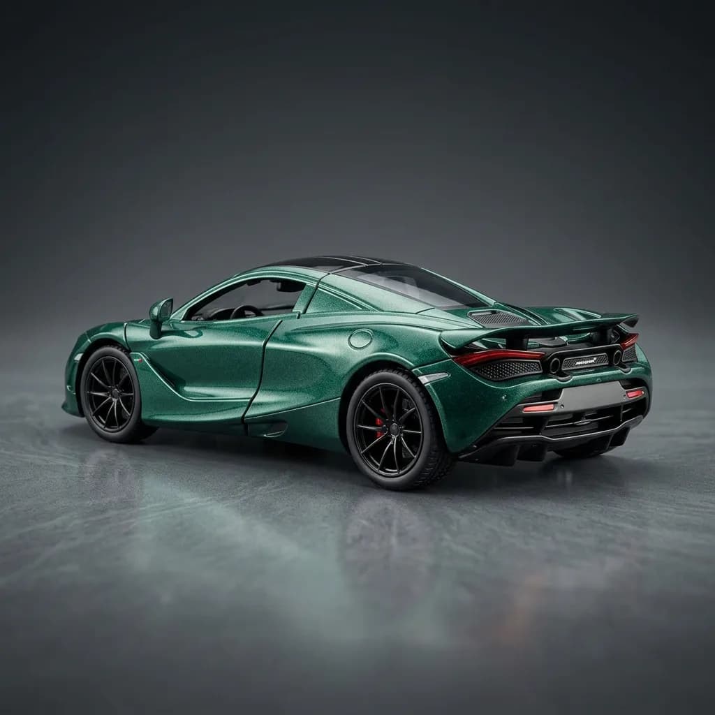 Diecast Mclaren 720S Sports Coupe Model with Pull Back Action, Light & Sound - 1:32 Scale