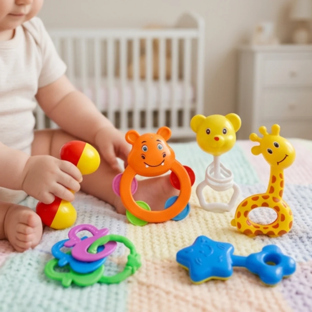 Baby Rattle Toy Set for Infants – 6 Pcs – rattle set for infants