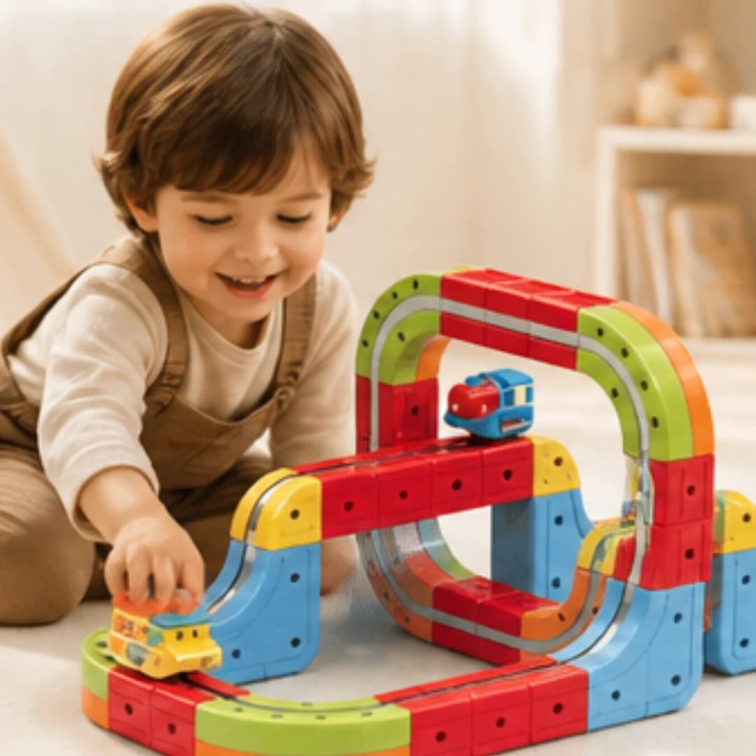 Magnetic Train Track Set for Kids – 60 Pcs – magnetic track set for kid
