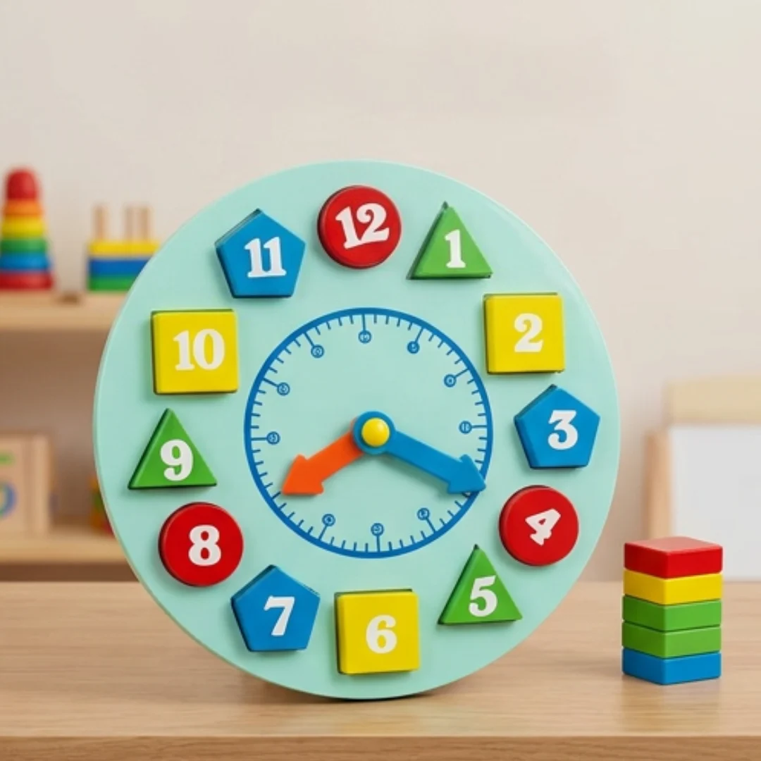 Kids Wooden Learning Clock – wooden learning clock for kids