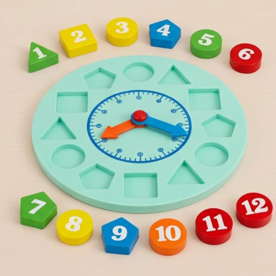 Kids Wooden Learning Clock – educational clock for kids