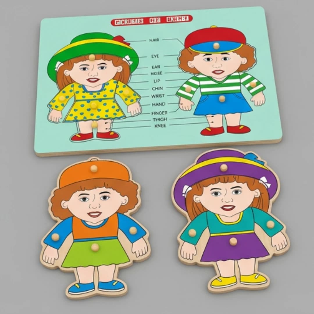 Parts of Body Girl & Boy – Kids Educational Learning Chart – body parts for children