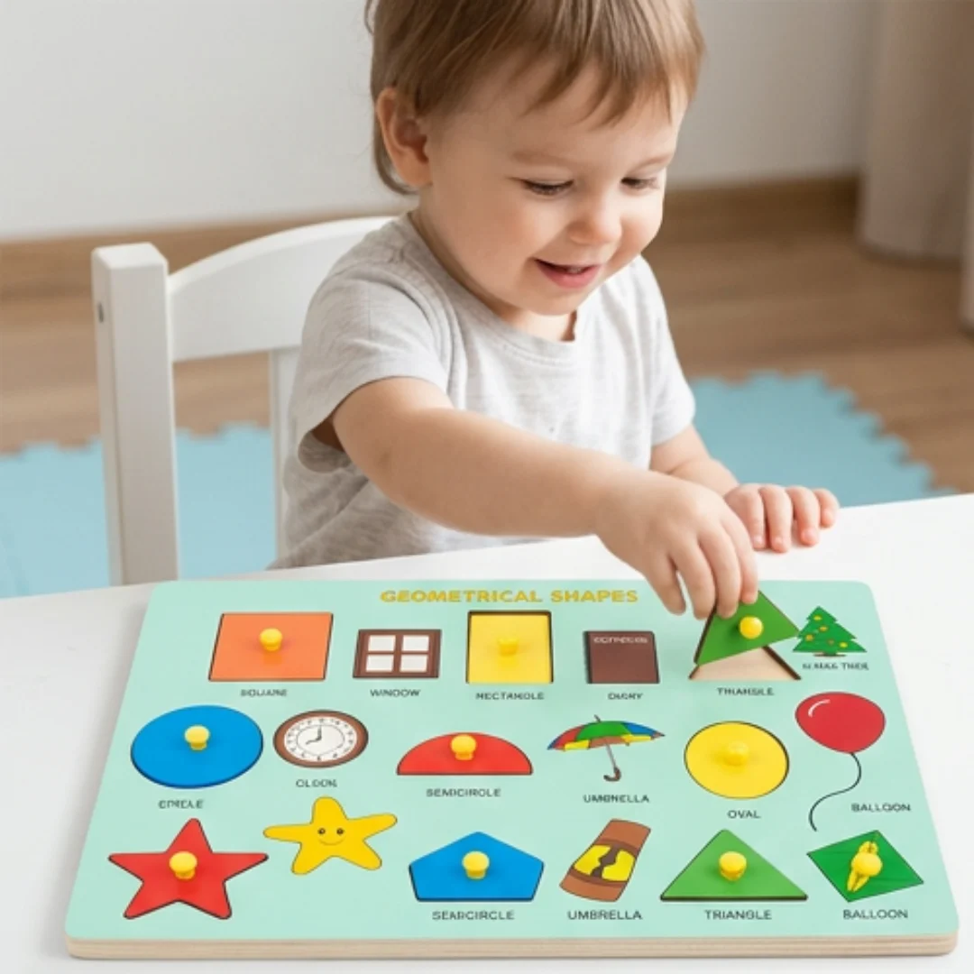 Geometrical Shapes Learning Board for Kids – view 2