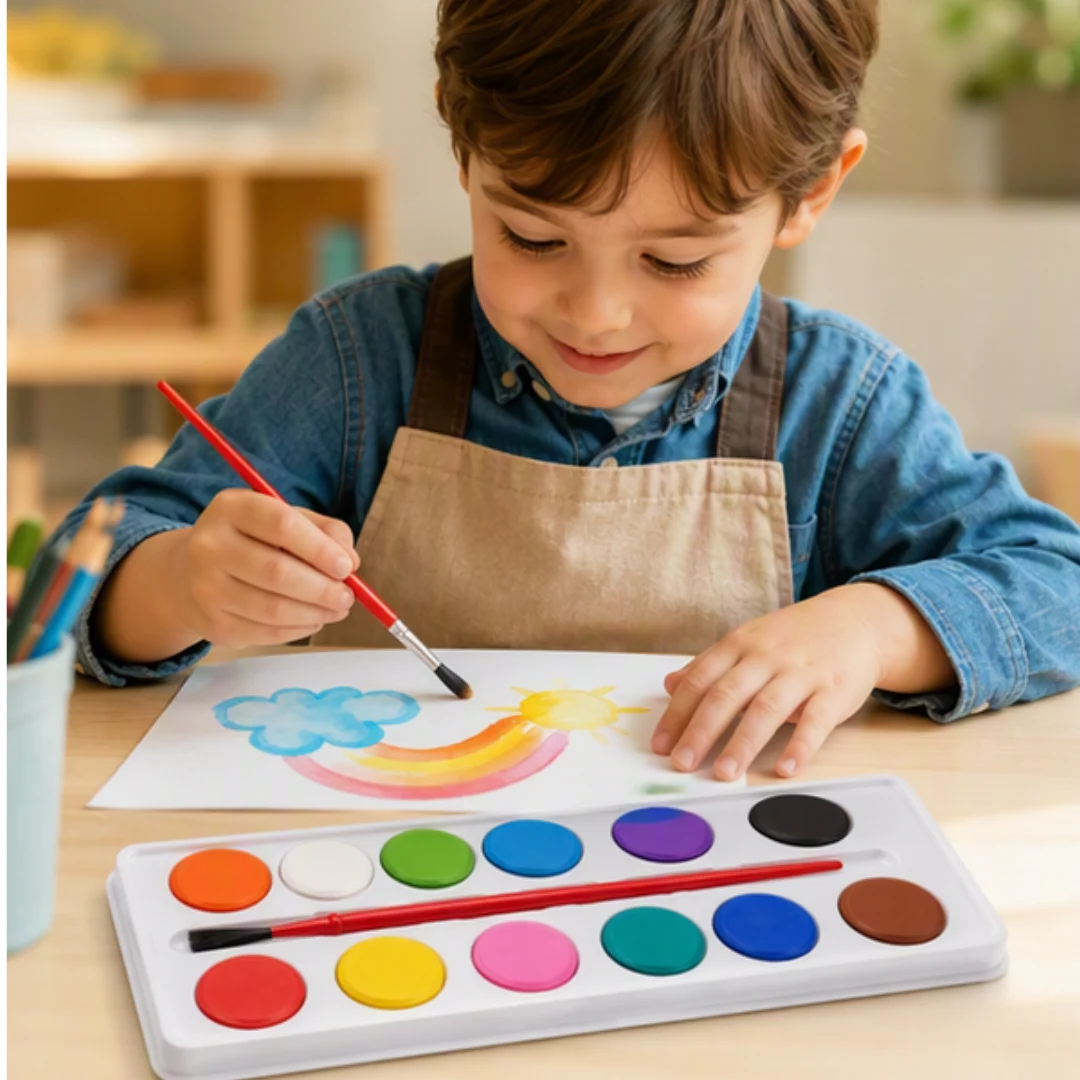 Kids Watercolor Paint Set – 12 Colors – watercolor paint set for kids