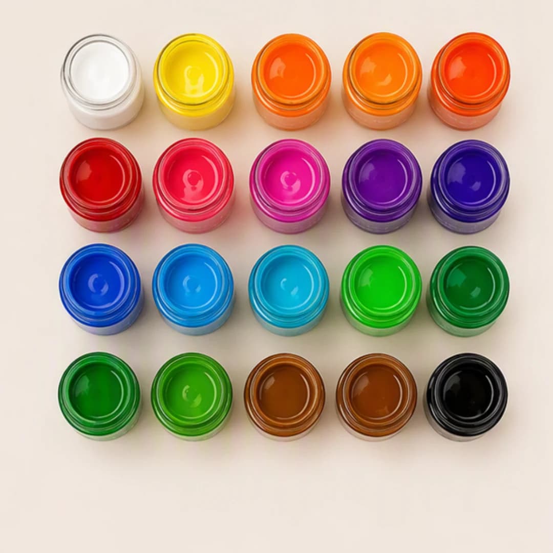 Kids 14-Color Poster Paint Set with Brushes – poster colours for kids