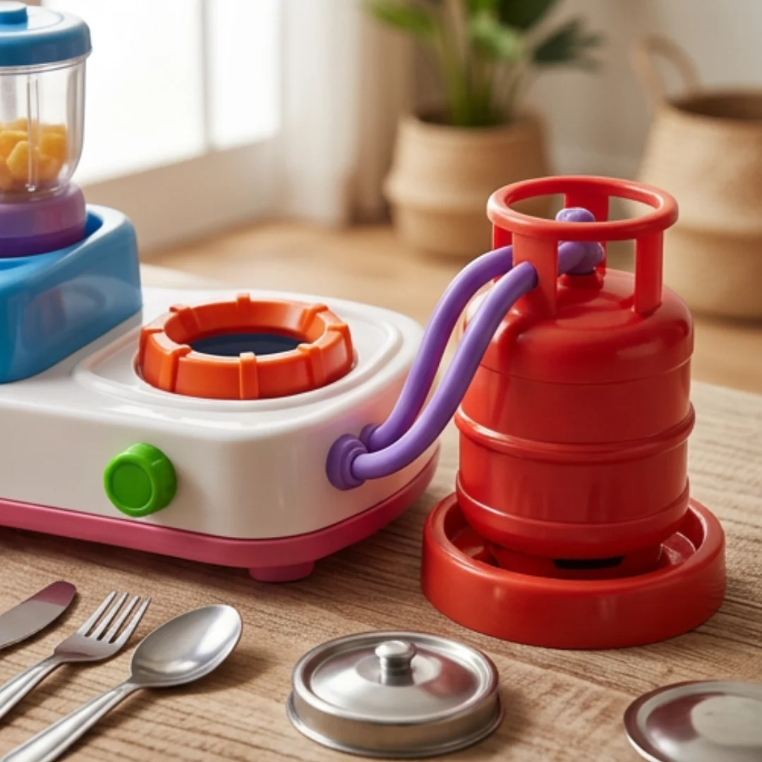 Miniature Kitchen Toy Set for Kids – Stainless Steel Pretend Play Cooking Set – pretend play kitchen set