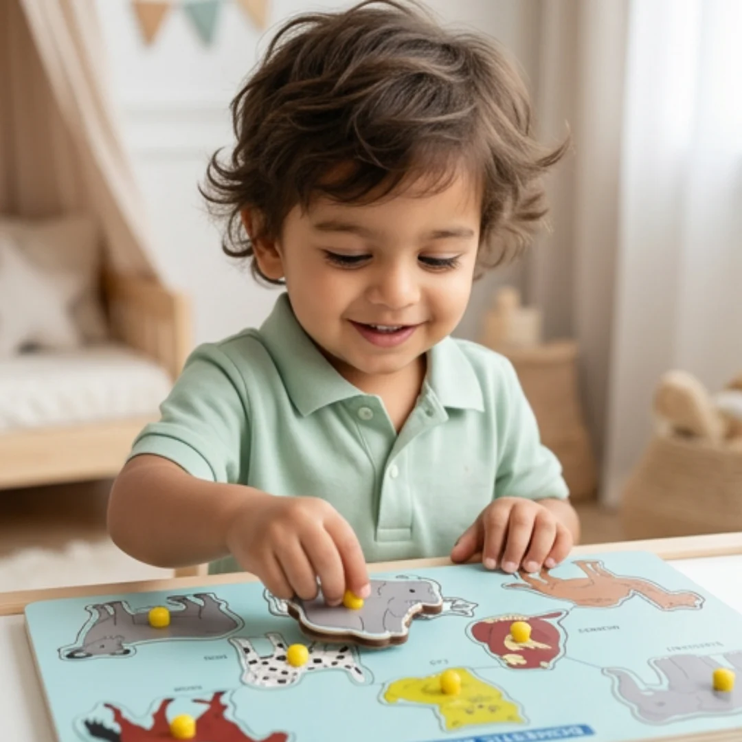 Domestic Animals Puzzle for Kids – Farm Animal Learning Board – view 2