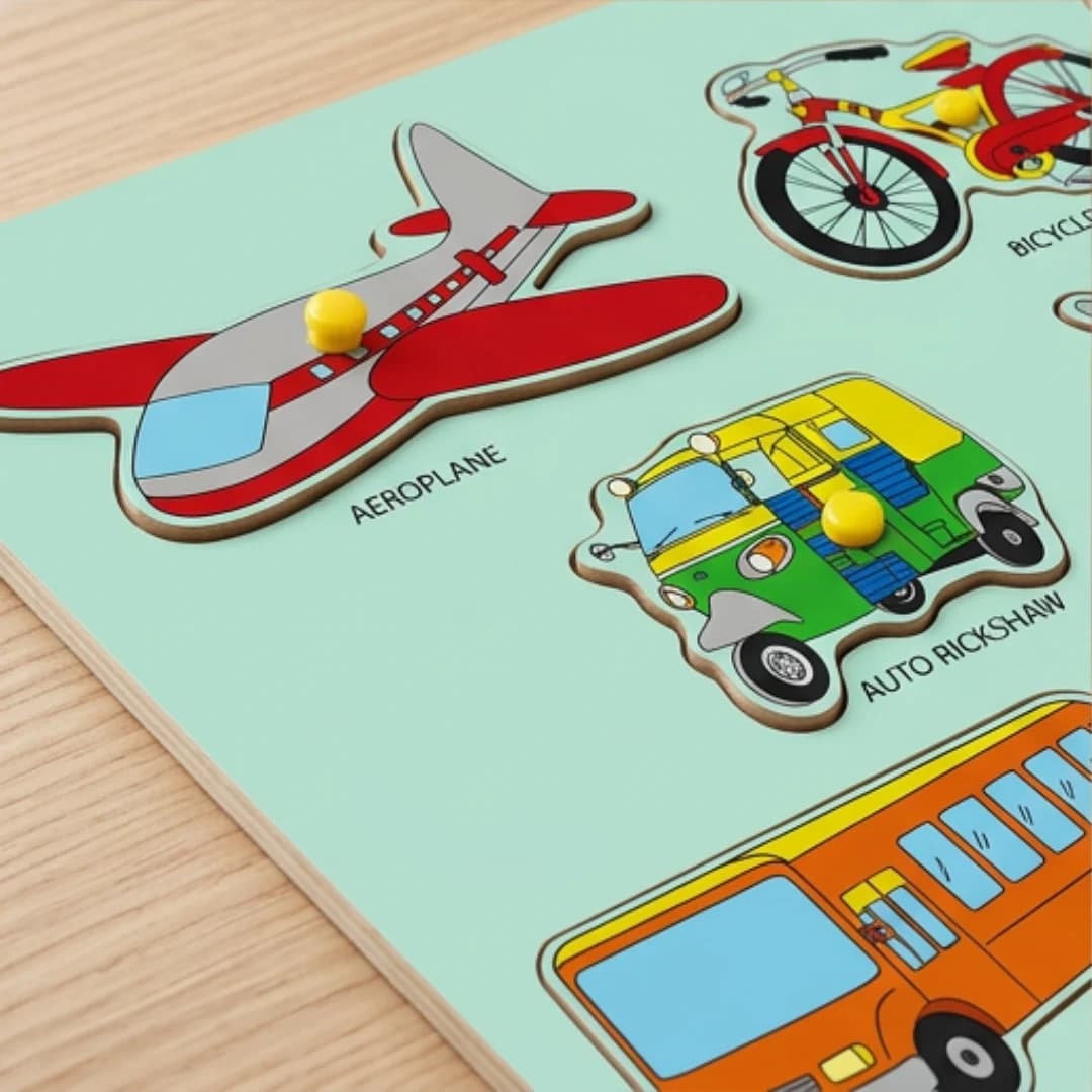 Transport Puzzle for Kids – Vehicles & Modes of Transport Learning Toy – vehicle puzzle for kids