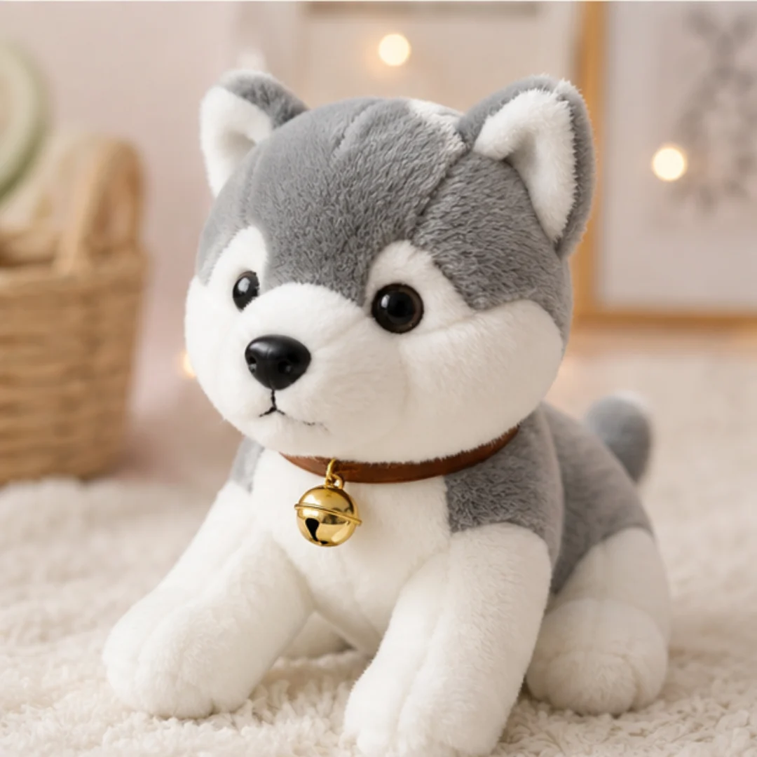 Puppy Dog Plush Soft Toy with Bell – dog plushie