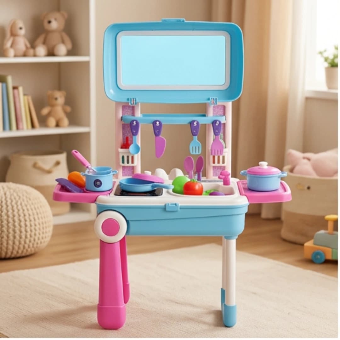 Princess Kitchen Trolley Toy Set – Kids Play Kitchen – view 2