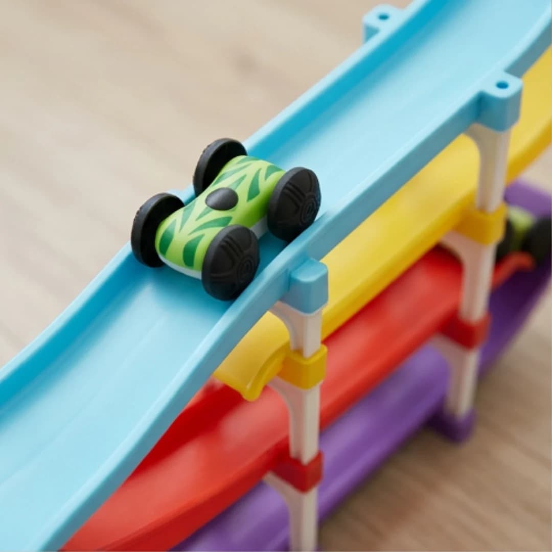 Ramp Racer Toy with 4 Cars and 4 Ramps – Race Track Toy for Toddlers – ramp racer toy 4 cars