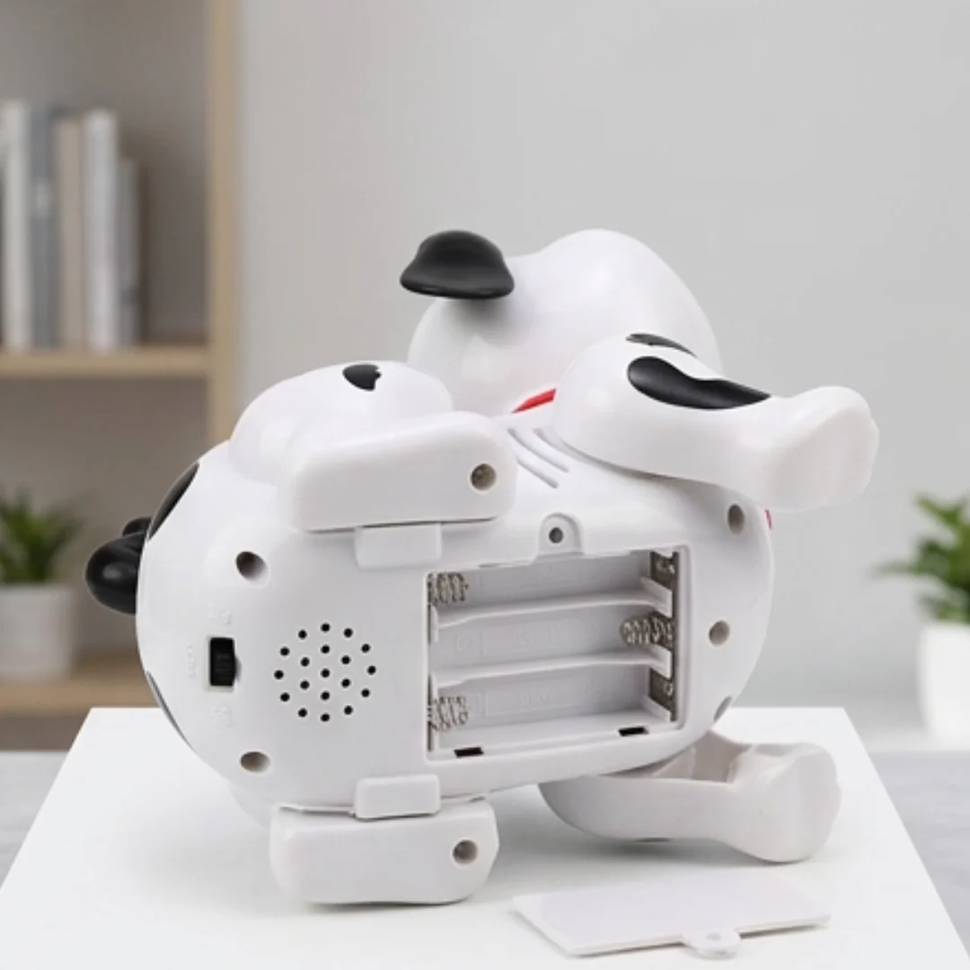 Musical Dancing Dog with Rotating LED Disco Ball – Flashing Lights & Music Puppy Toy – musical dog toy