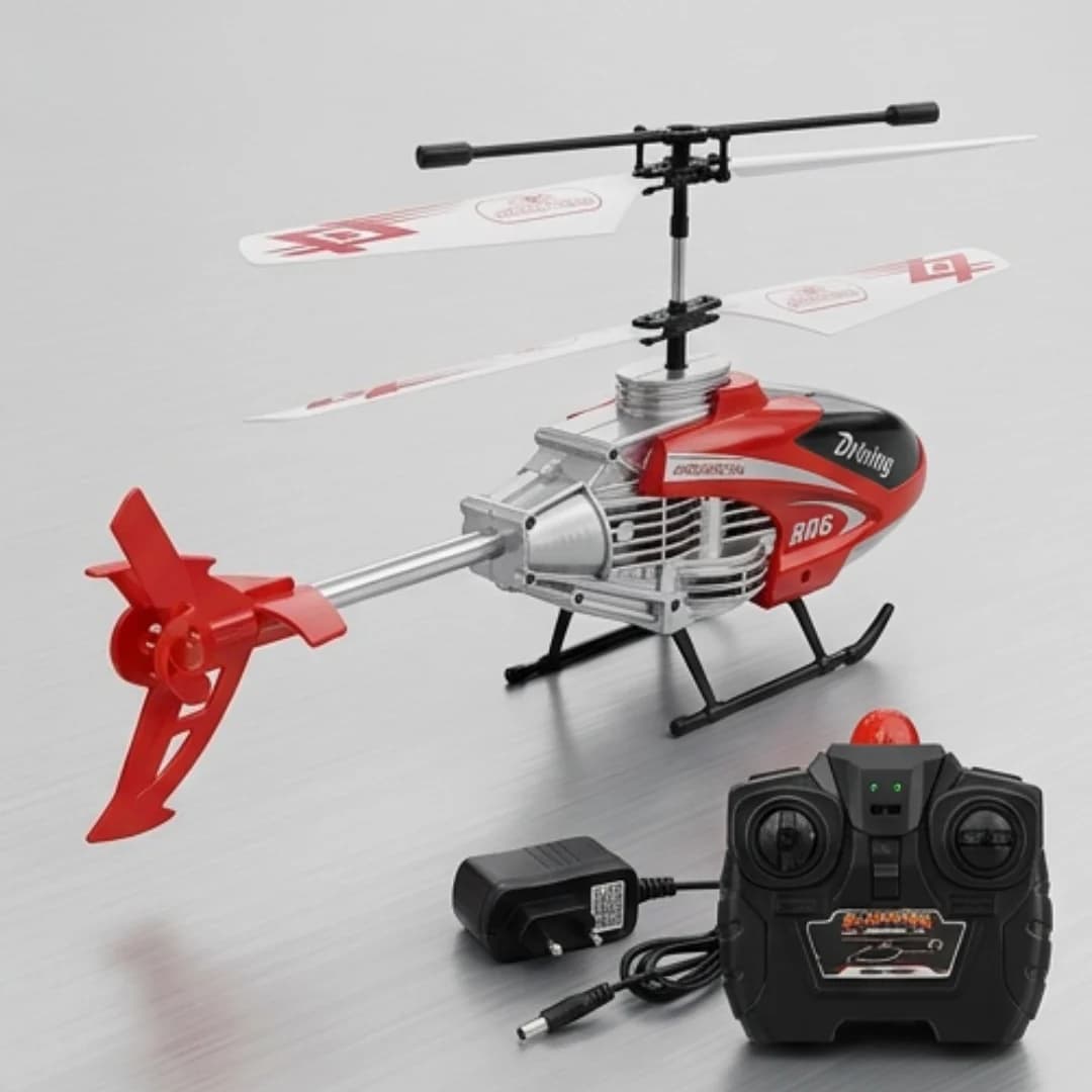 Remote Controlled Mini Helicopter – Indoor Flying RC Toy Vehicle with LED & Rechargeable Battery – view 3