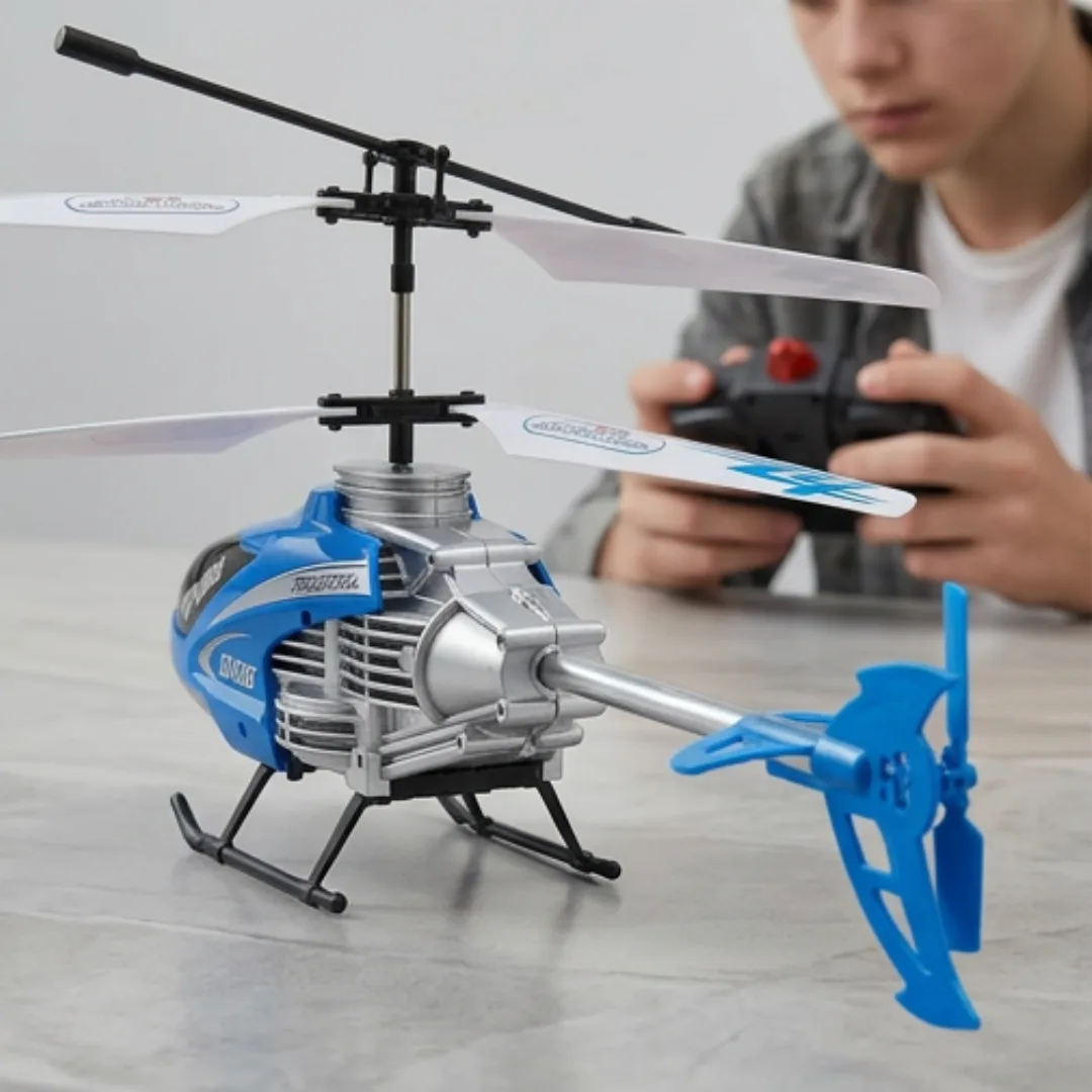 Remote Controlled Mini Helicopter – Indoor Flying RC Toy Vehicle with LED & Rechargeable Battery – rc helicopter
