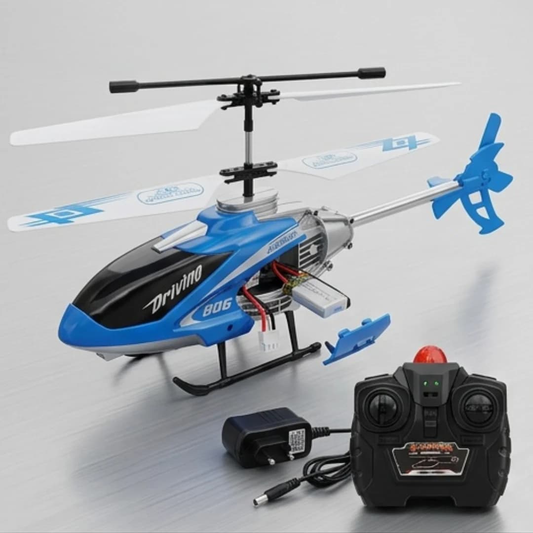 Remote Controlled Mini Helicopter – Indoor Flying RC Toy Vehicle with LED & Rechargeable Battery