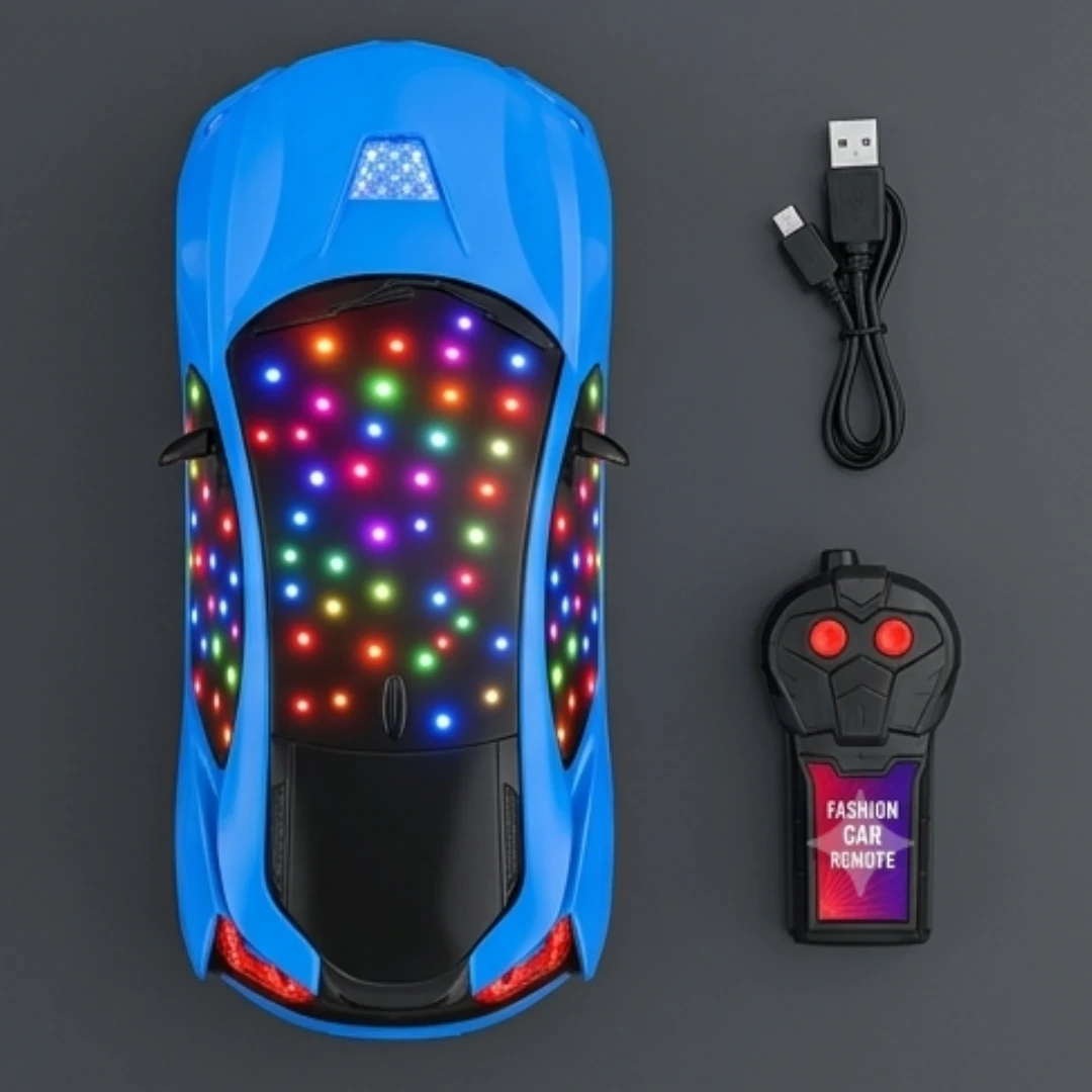 3D Flash Speed Racer – 2 Function Remote Control Car for Kids – battery operated