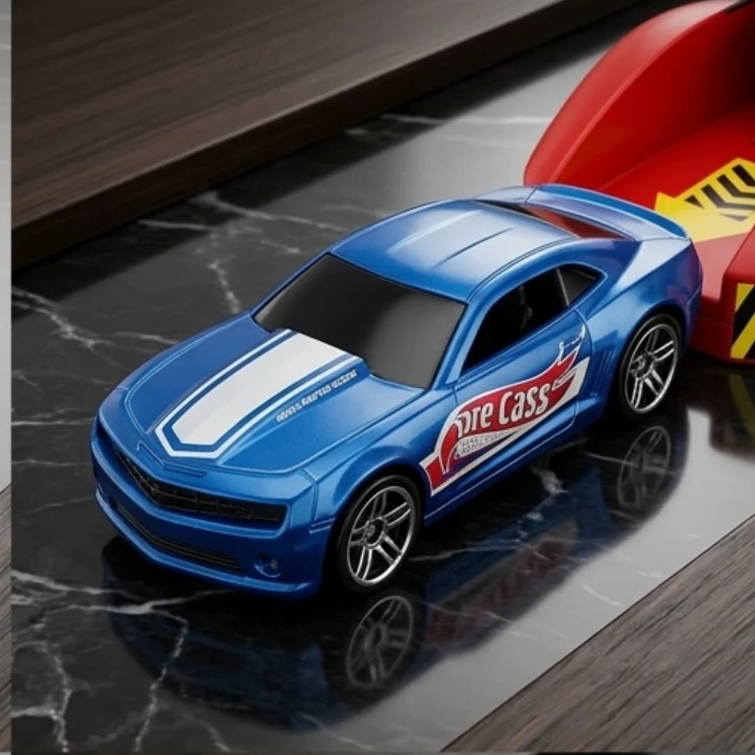 3 Cars Rapid Launcher with Metal Die Cast Cars – Racing Toy Set for Kids – small toys