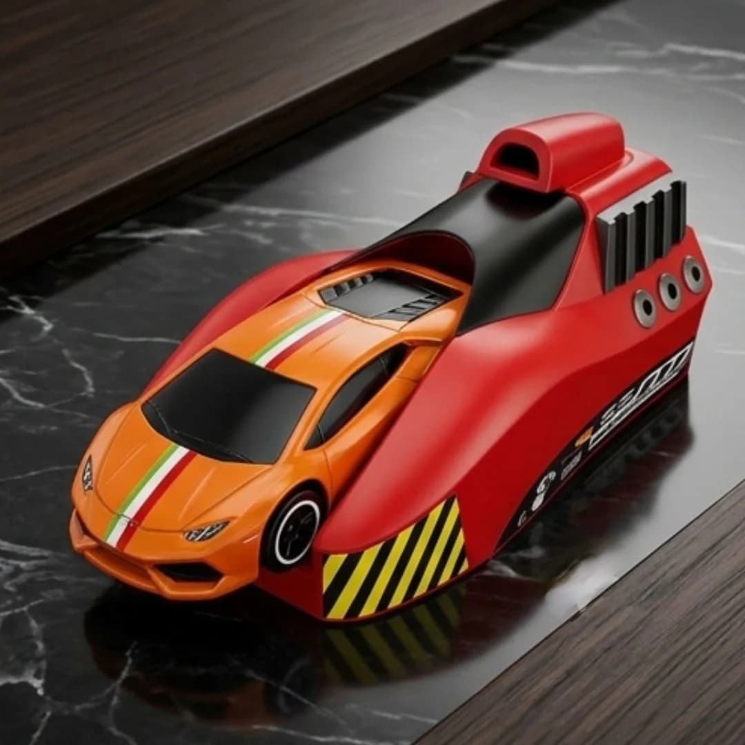 3 Cars Rapid Launcher with Metal Die Cast Cars – Racing Toy Set for Kids – mini cars