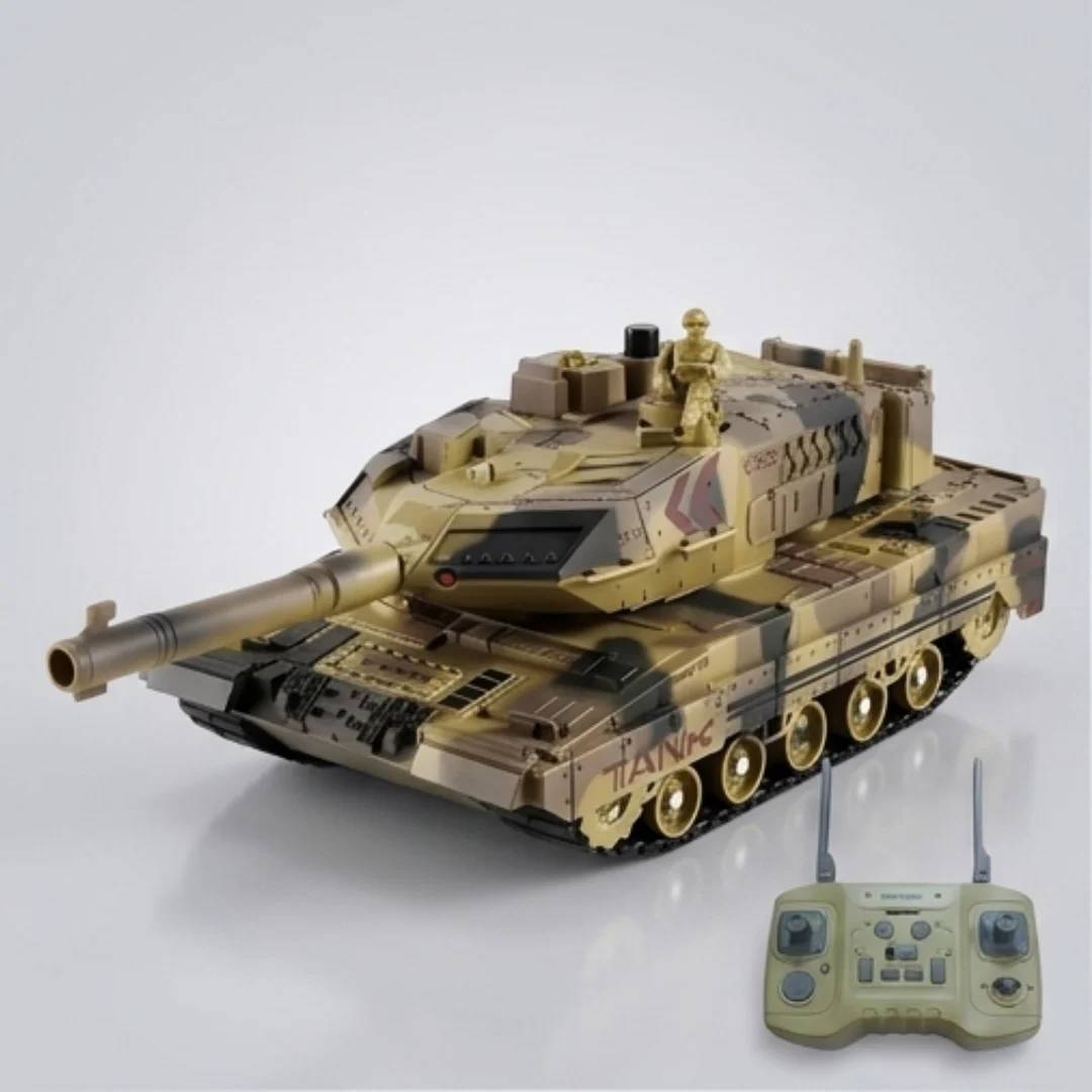 Remote Control Military RC Tank with Bullets, Spray & Lights – Rechargeable War Toy
