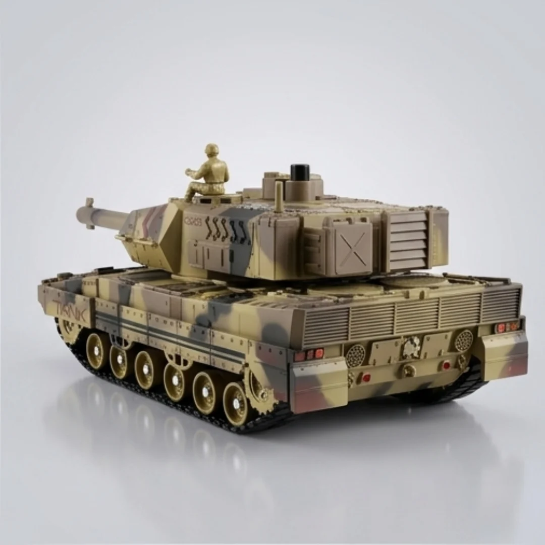 Remote Control Military RC Tank with Bullets, Spray & Lights – Rechargeable War Toy – spray lights