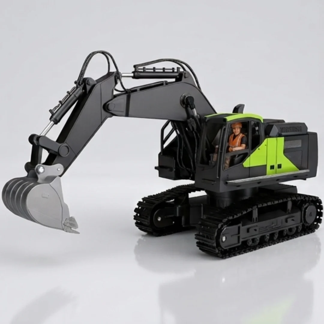 RC Construction Excavator with Remote Control, Spray & Lights – 1:16 Scale
