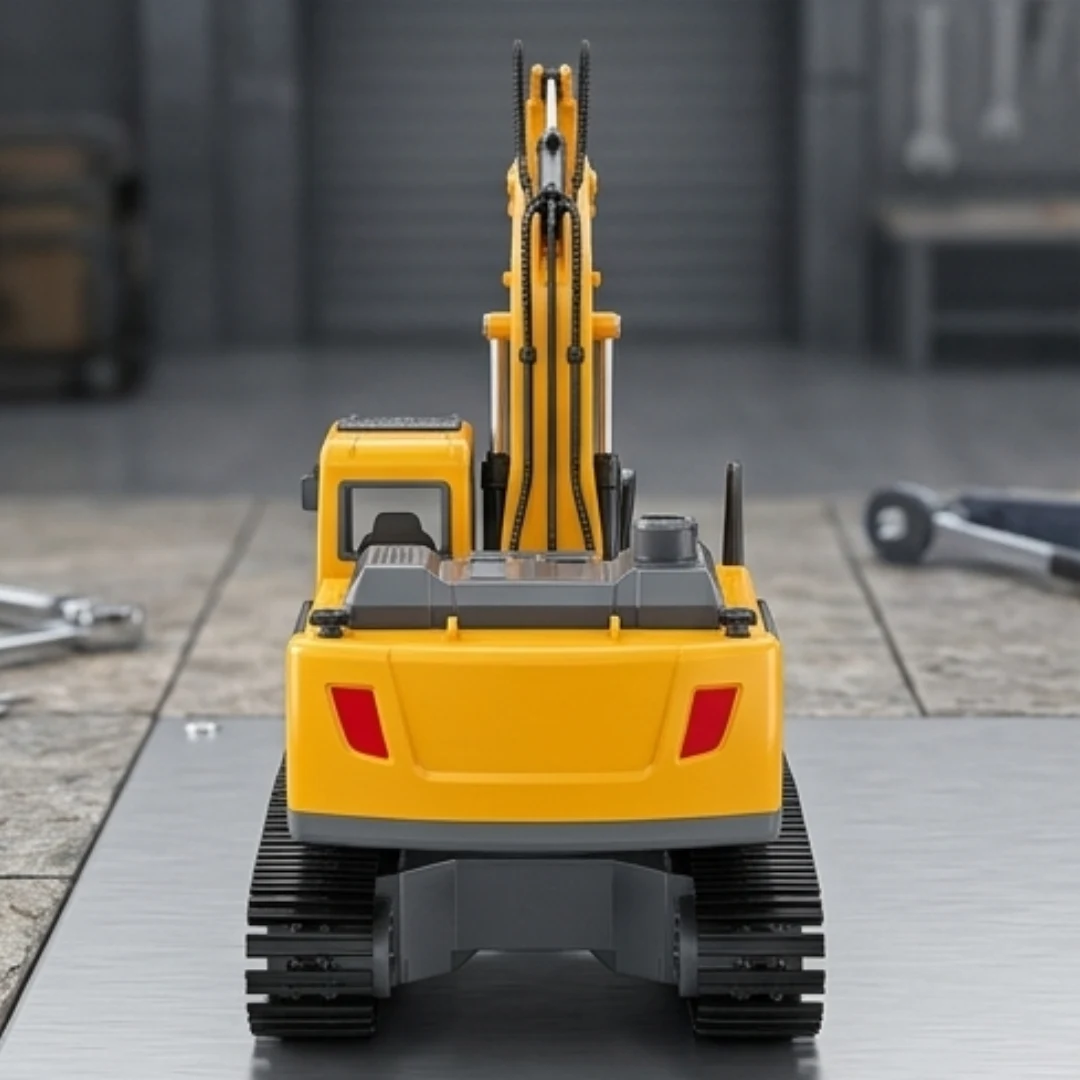 RC JCB Toy with Metal Attachments & Smoke – Remote Control Construction Vehicle – remote control jcb for kids