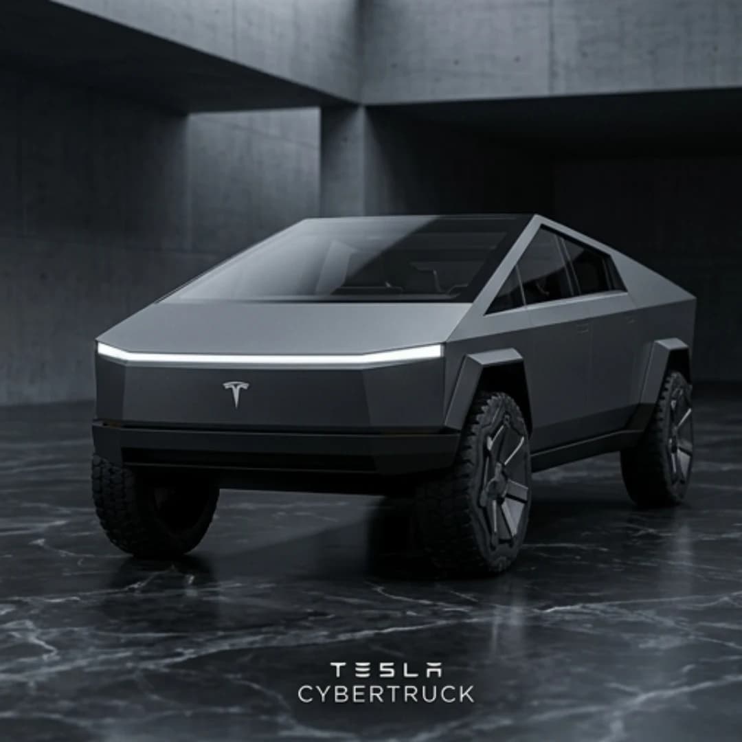 2-in-1 Tesla Cyber Truck Die Cast Metal Alloy Car with Metal Bike – view 5