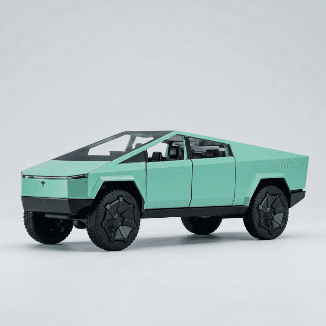 2-in-1 Tesla Cyber Truck Die Cast Metal Alloy Car with Metal Bike – 2 in 1 tesla cyber truck die cast alloy car