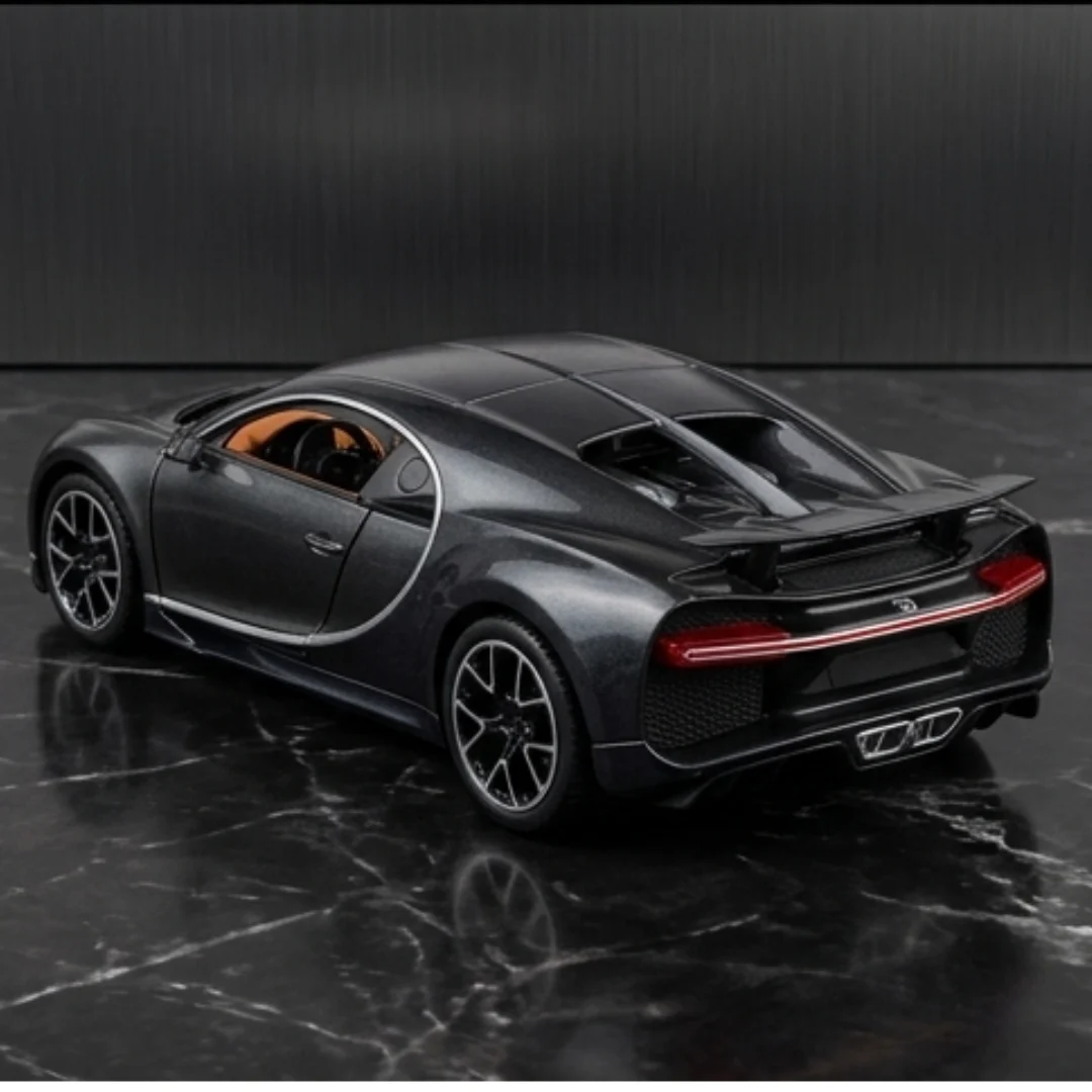 Bugatti Die Cast 1:32 Alloy Metal Pull Back Car Model Toy – pull back toy car