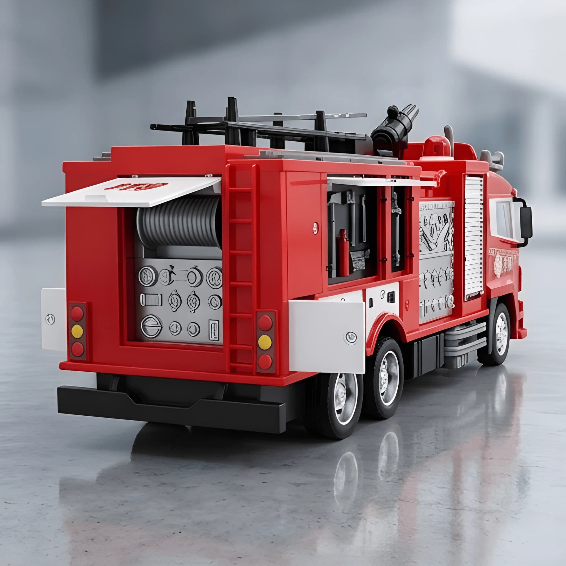 Remote Control Fire Rescue Truck – RC Engine Vehicle with Water Spray – emergency rescue vehicle toy