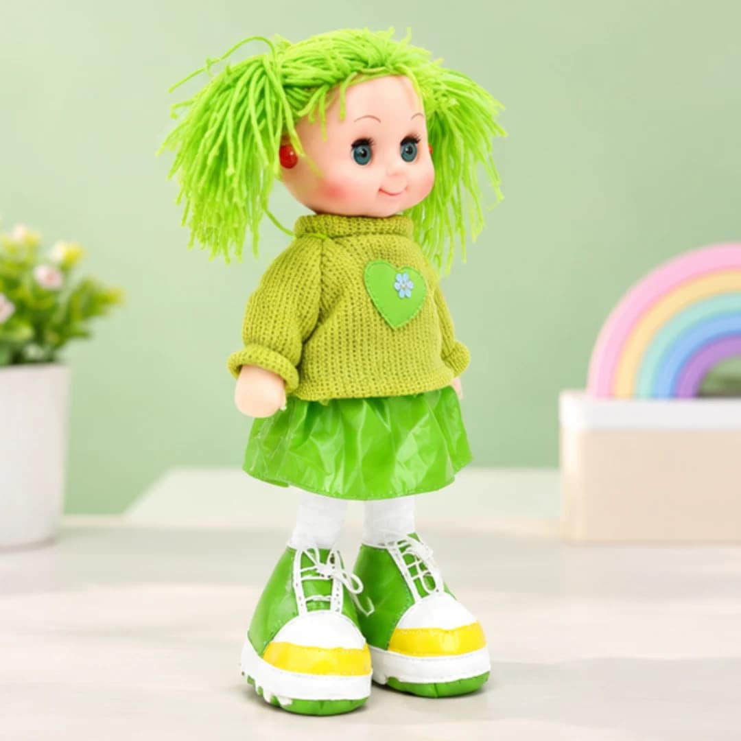 Multicolor Wool Dress Doll for Girls – Cute Pretend Play Toy – view 2