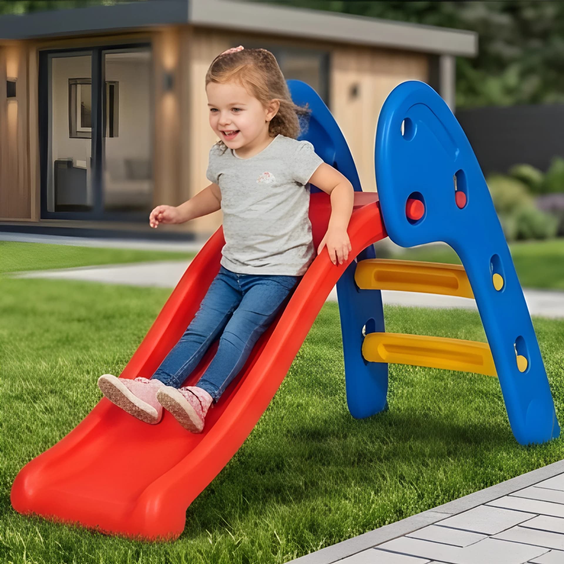 Super Mini Slide for Kids – Foldable Baby Garden & Indoor Slide