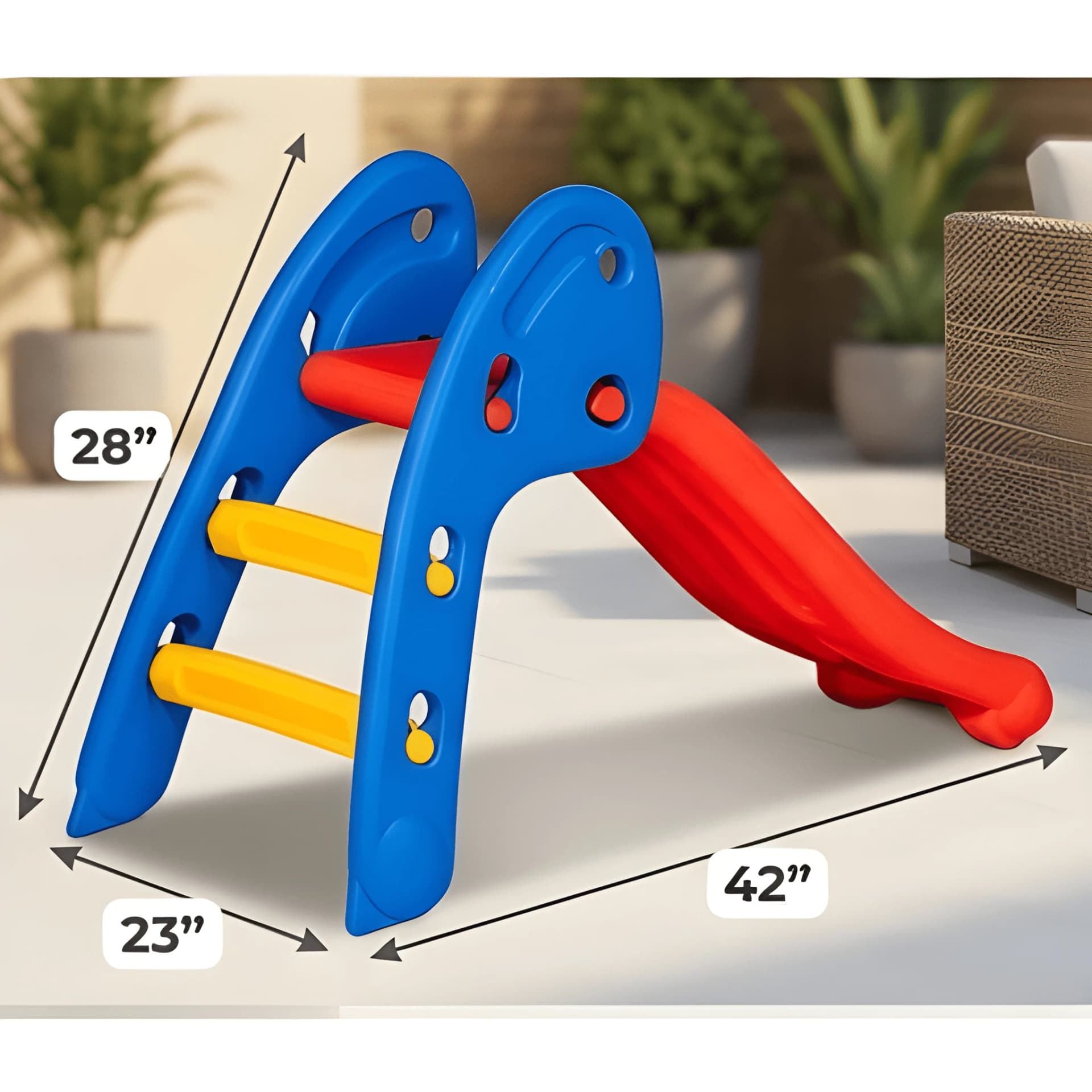 Super Mini Slide for Kids – Foldable Baby Garden & Indoor Slide – toddler slide