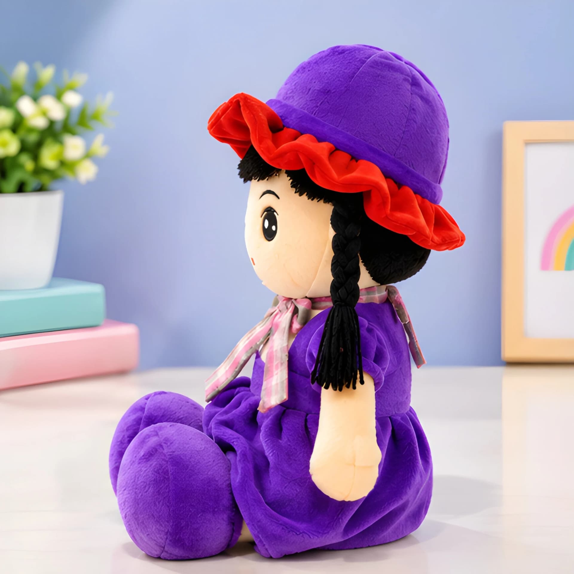 Fancy 19 Inch Girl Doll – Soft Toy for Kids with Large Size – large soft doll