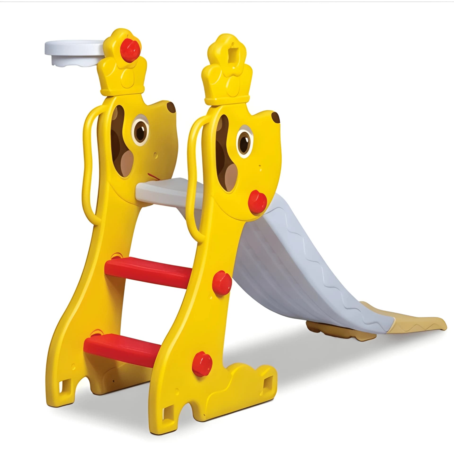 Dog Slide for Kids with Basketball Hoop – 2-Step Indoor & Outdoor Play Set – 2 step kids slide