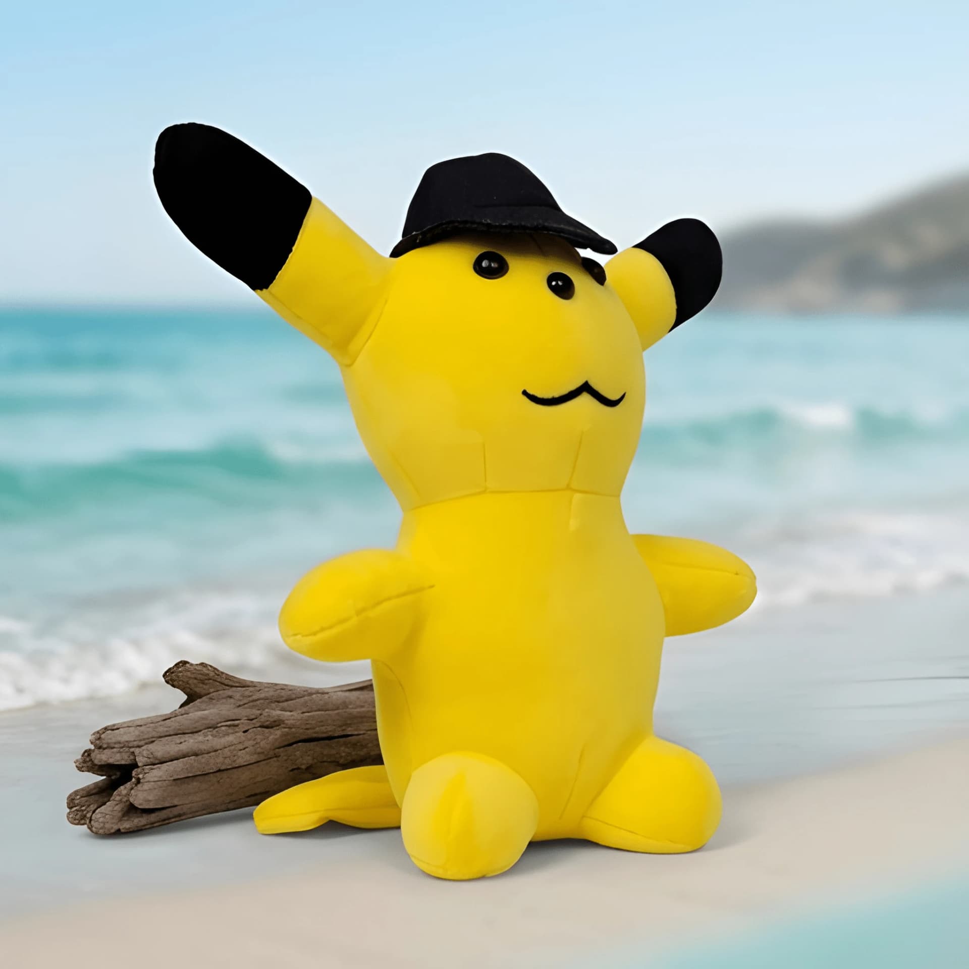 Pikachu Soft Toy with Cap – Cute Plush Cartoon Character for Kids | 13 Inch – pikachu plush toy
