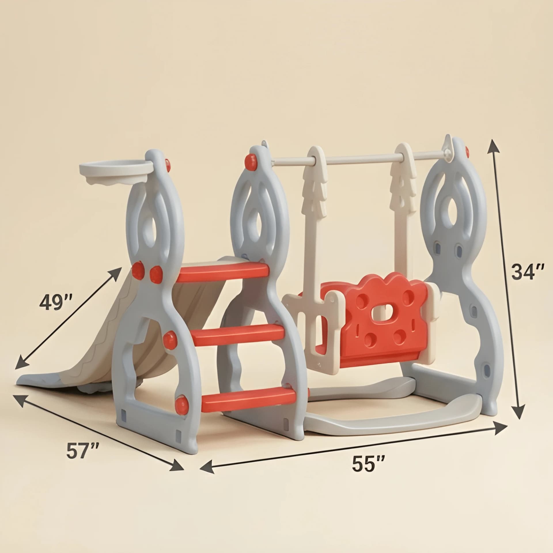 Octa Slide Combo with Basketball Hoop for Kids – kids basketball slide combo