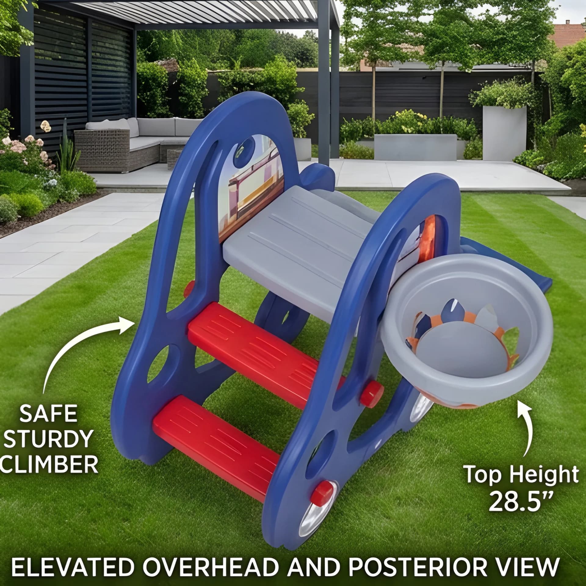 Bus Slide for Kids – Fun School Bus Style Indoor & Outdoor Play Slide – bus slides