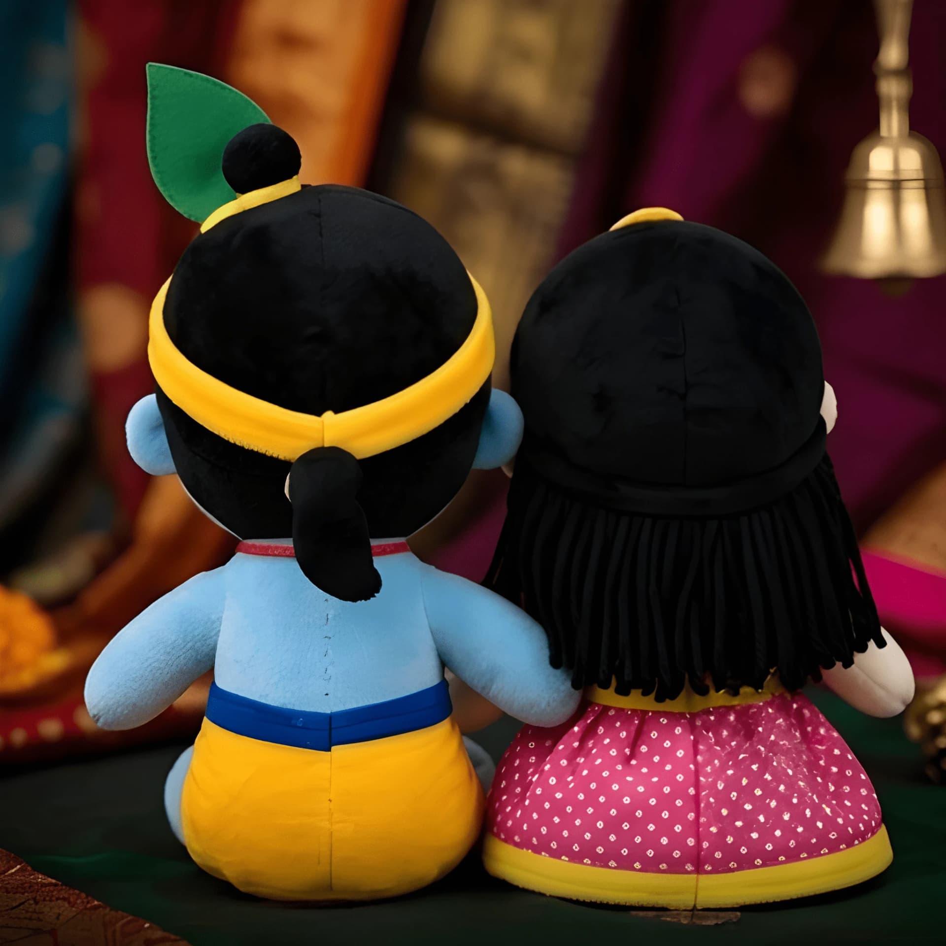 Radha Krishna Soft Toy Set – Cute Plush Duo for Kids | 8 Inch – radha krishna dolls