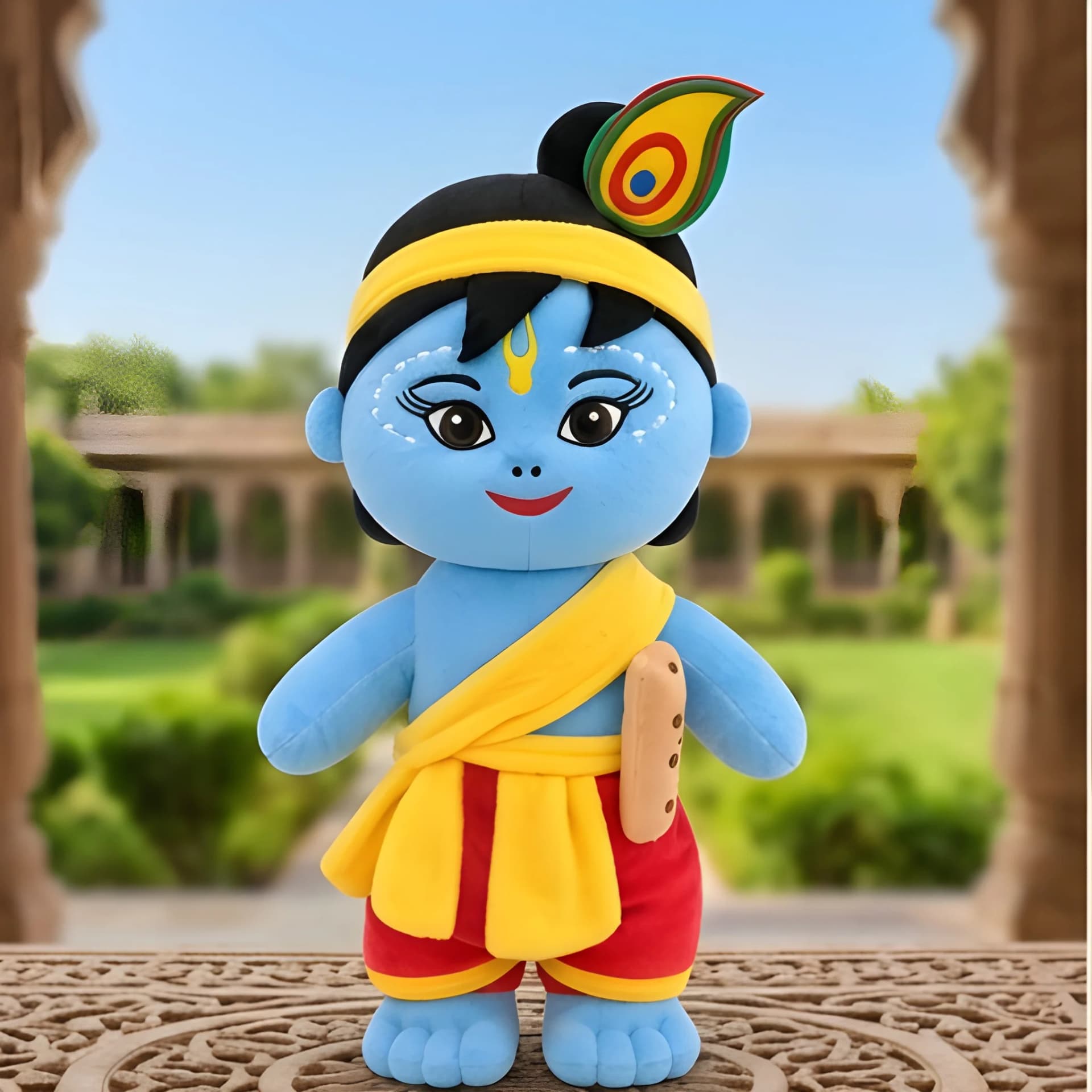 Bal Gopal Soft Toy with Murli – Kanha Ji Plush Doll | 14 Inch